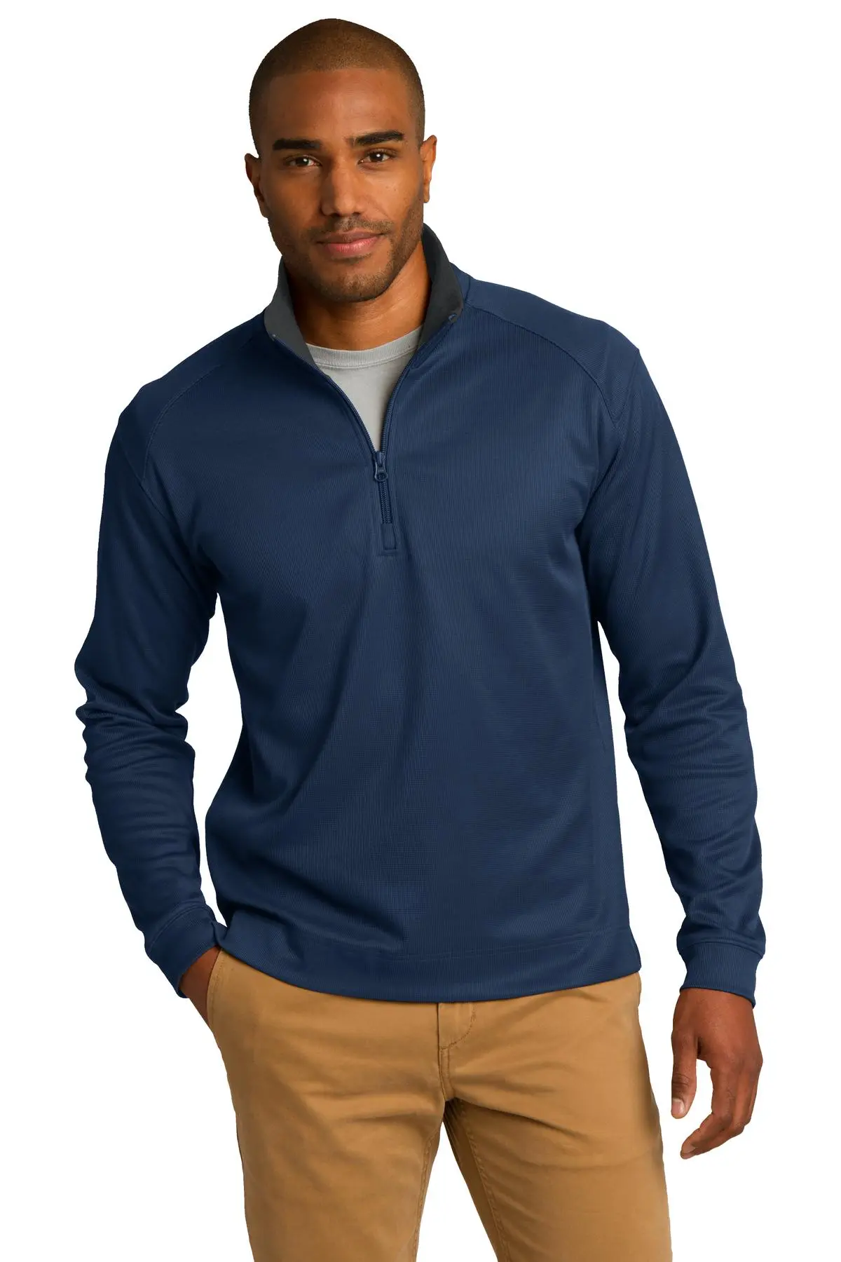 Port Authority Men's Vertical Texture 1/4-Zip Pullover. K805 - Image 6