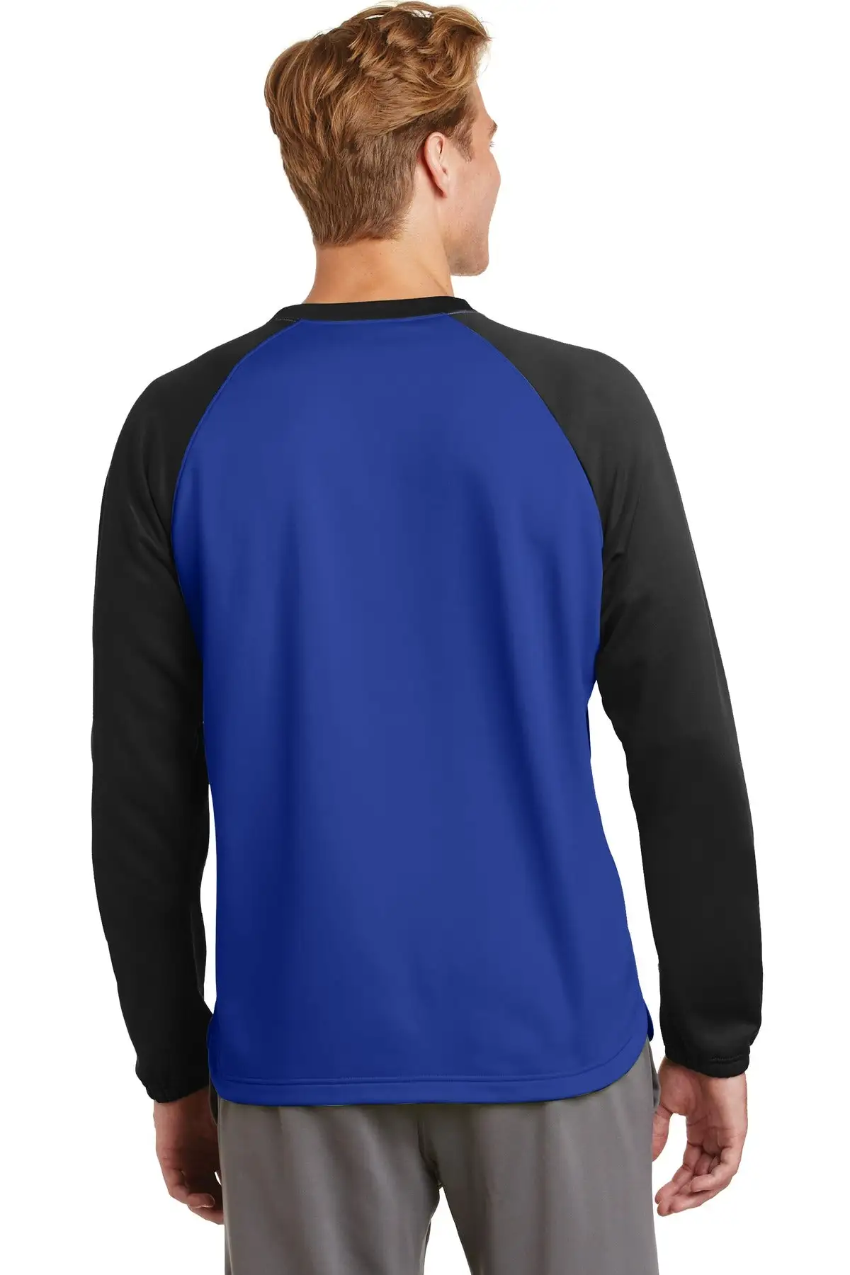 Sport-Tek Men's Sport-Wick Raglan Colorblock Fleece Crewneck ST242 - Image 14