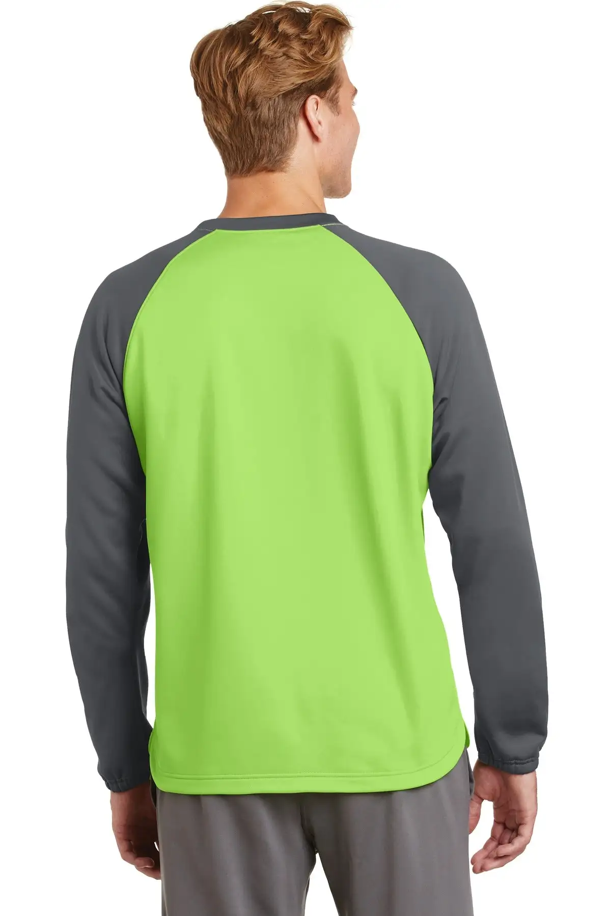 Sport-Tek Men's Sport-Wick Raglan Colorblock Fleece Crewneck ST242 - Image 22