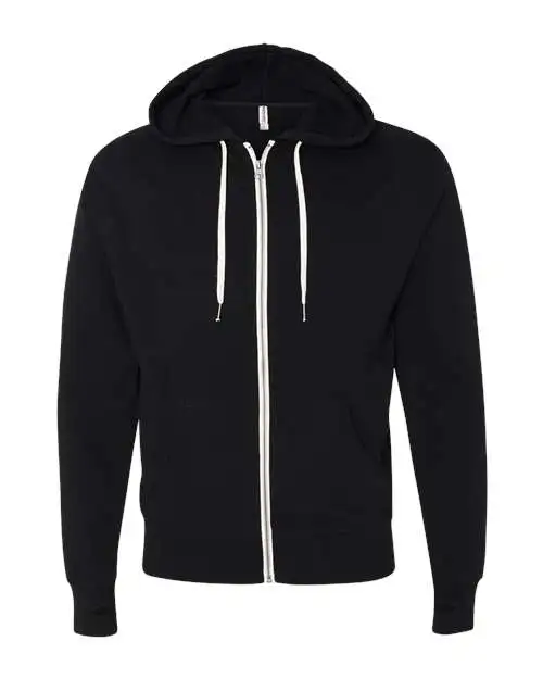 Independent Trading Co. Men's Heathered French Terry Full-Zip Hooded Sweatshirt - Image 4