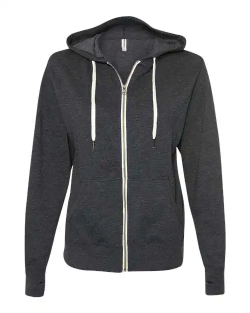 Independent Trading Co. Men's Heathered French Terry Full-Zip Hooded Sweatshirt - Image 16