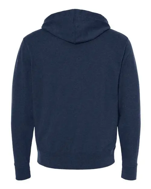 Independent Trading Co. Men's Heathered French Terry Full-Zip Hooded Sweatshirt - Image 3