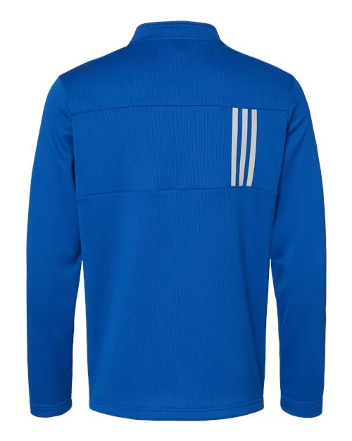 Adidas Men's 3-Stripes Double Knit Quarter-Zip Pullover - Image 3