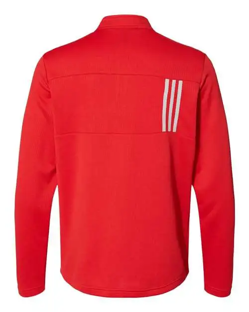 Adidas Men's 3-Stripes Double Knit Quarter-Zip Pullover - Image 7