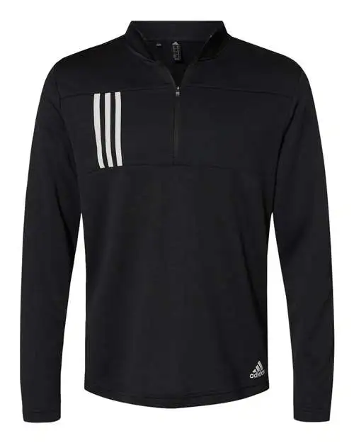 Adidas Men's 3-Stripes Double Knit Quarter-Zip Pullover - Image 10