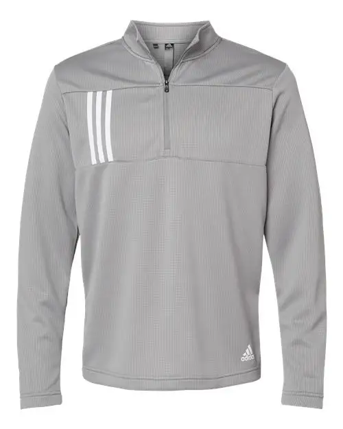 Adidas Men's 3-Stripes Double Knit Quarter-Zip Pullover - Image 8
