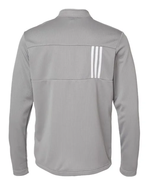 Adidas Men's 3-Stripes Double Knit Quarter-Zip Pullover - Image 9