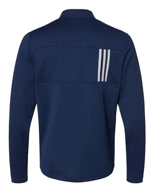 Adidas Men's 3-Stripes Double Knit Quarter-Zip Pullover - Image 5