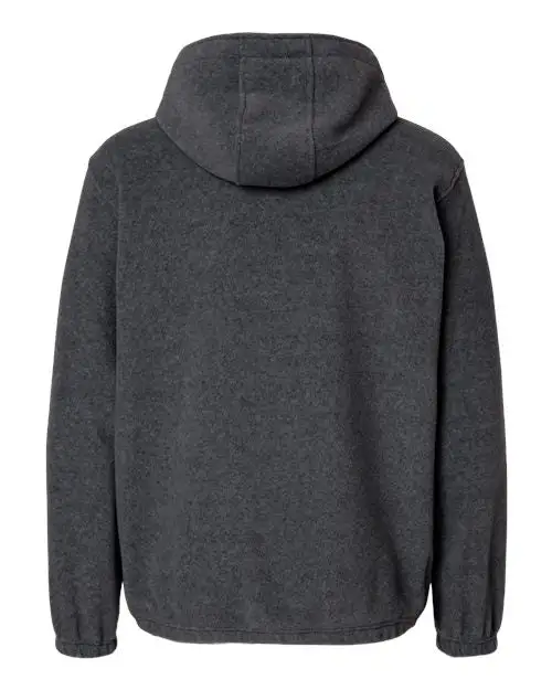 Burnside Polar Fleece Quarter-Zip Scuba Hooded Pullover - Image 3