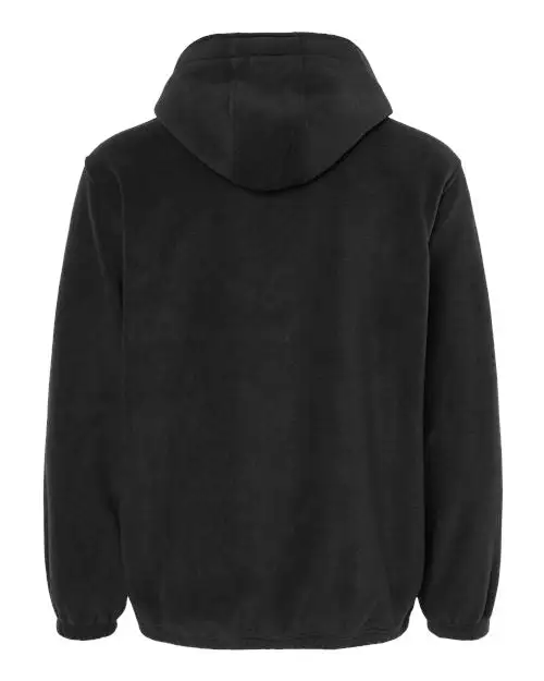 Burnside Polar Fleece Quarter-Zip Scuba Hooded Pullover - Image 7