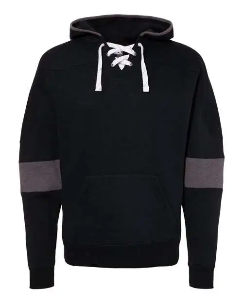 J. America Men's Sport Lace Colorblocked Fleece Hooded Sweatshirt - Image 6