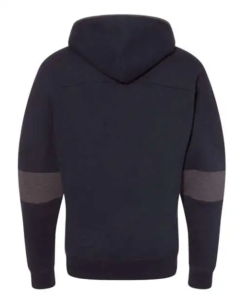 J. America Men's Sport Lace Colorblocked Fleece Hooded Sweatshirt - Image 5