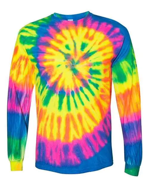 Dyenomite Unisex Spiral Tie-Dyed Long Sleeve T-Shirt - Image 8