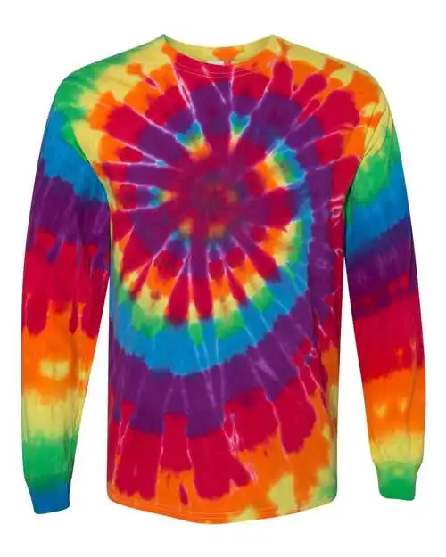 Dyenomite Unisex Spiral Tie-Dyed Long Sleeve T-Shirt - Image 5