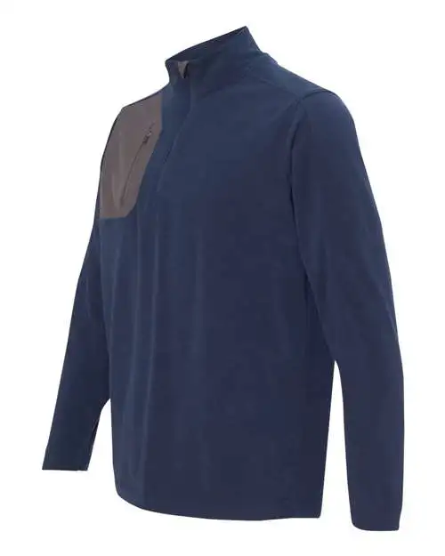 DRI DUCK Men's Interval DDX Quarter-Zip Nano Fleece Nylon Pullover - Image 3