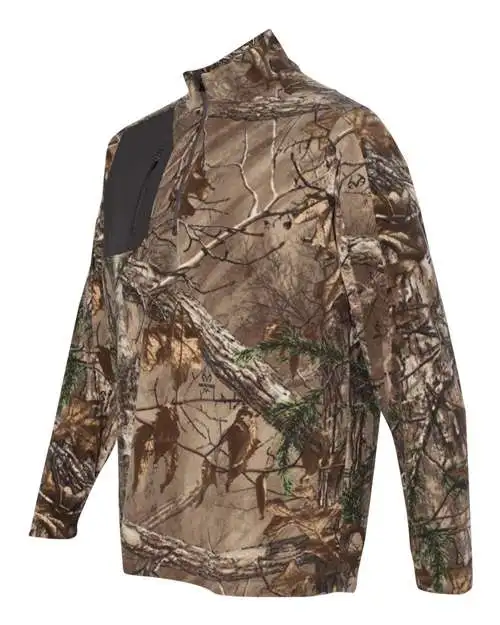 DRI DUCK Men's Interval DDX Quarter-Zip Nano Fleece Nylon Pullover - Image 6