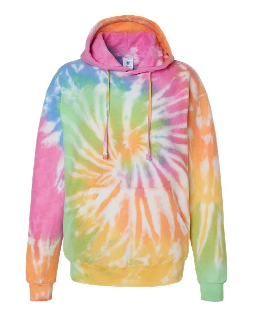Colortone Men's Tie-Dyed Cloud Fleece Hooded Sweatshirt - Image 8