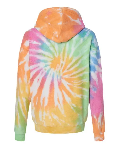 Colortone Men's Tie-Dyed Cloud Fleece Hooded Sweatshirt - Image 9