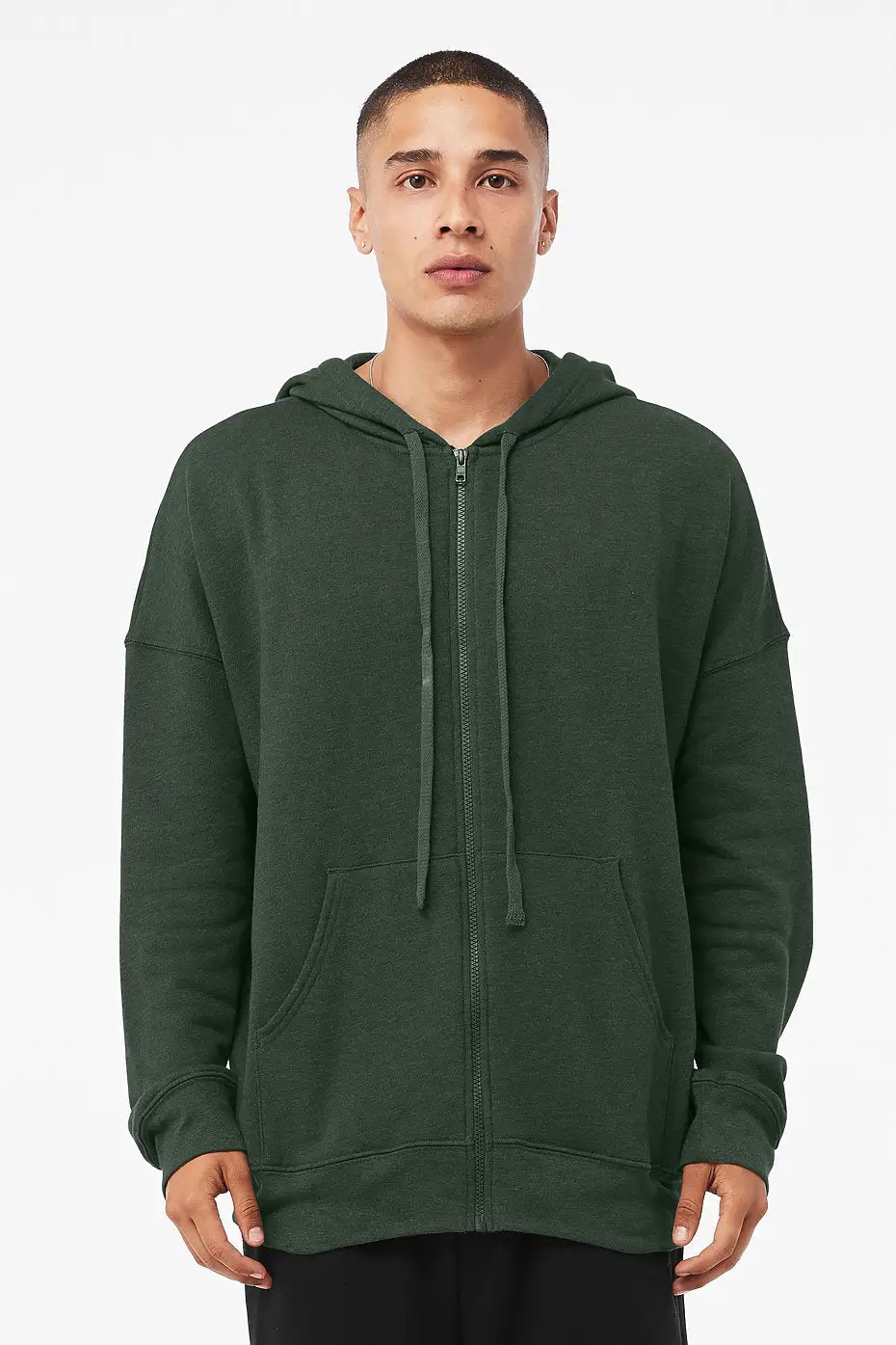 BELLA + CANVAS Unisex Sponge Fleece DTM Full-Zip Hoodie - Image 3