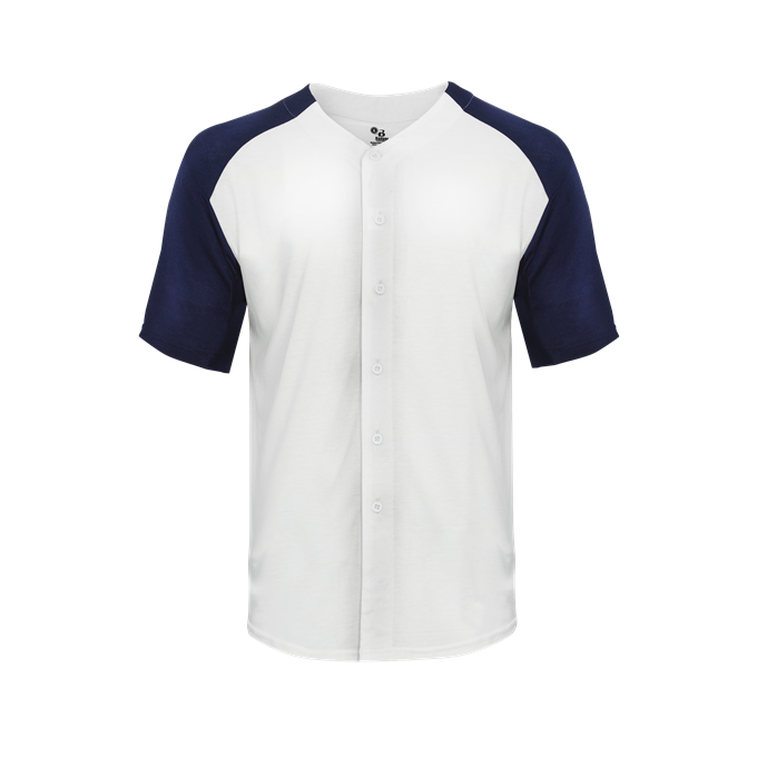 Badger Men's Tri-Blend Full Button Tee - Image 10