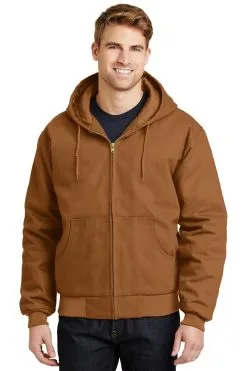 CornerStone Men's Duck Cloth Hooded Work Jacket. J763H