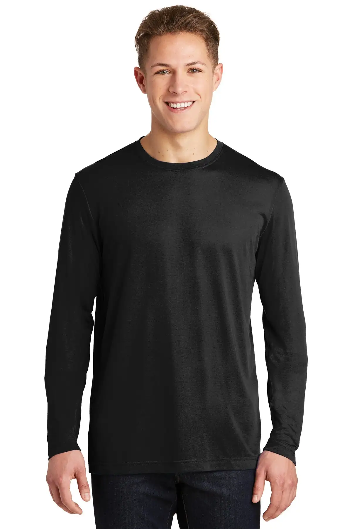 Sport-Tek Men's Long Sleeve PosiCharge Competitor Cotton Touch Tee. ST450LS
