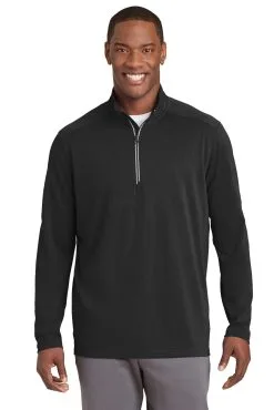 Sport-Tek Men's Sport-Wick Textured 1/4-Zip Pullover
