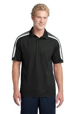 Sport-Tek Men's Tricolor Shoulder Micropique Sport-Wick Polo