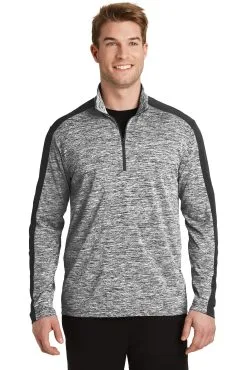 Sport-Tek Men's PosiCharge Electric Heather Colorblock 1/4-Zip Pullover