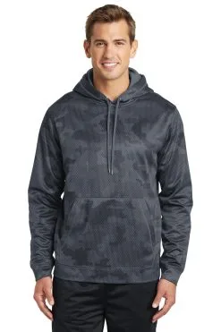 Sport-Tek Men's Sport-Wick CamoHex Fleece Hooded Pullover