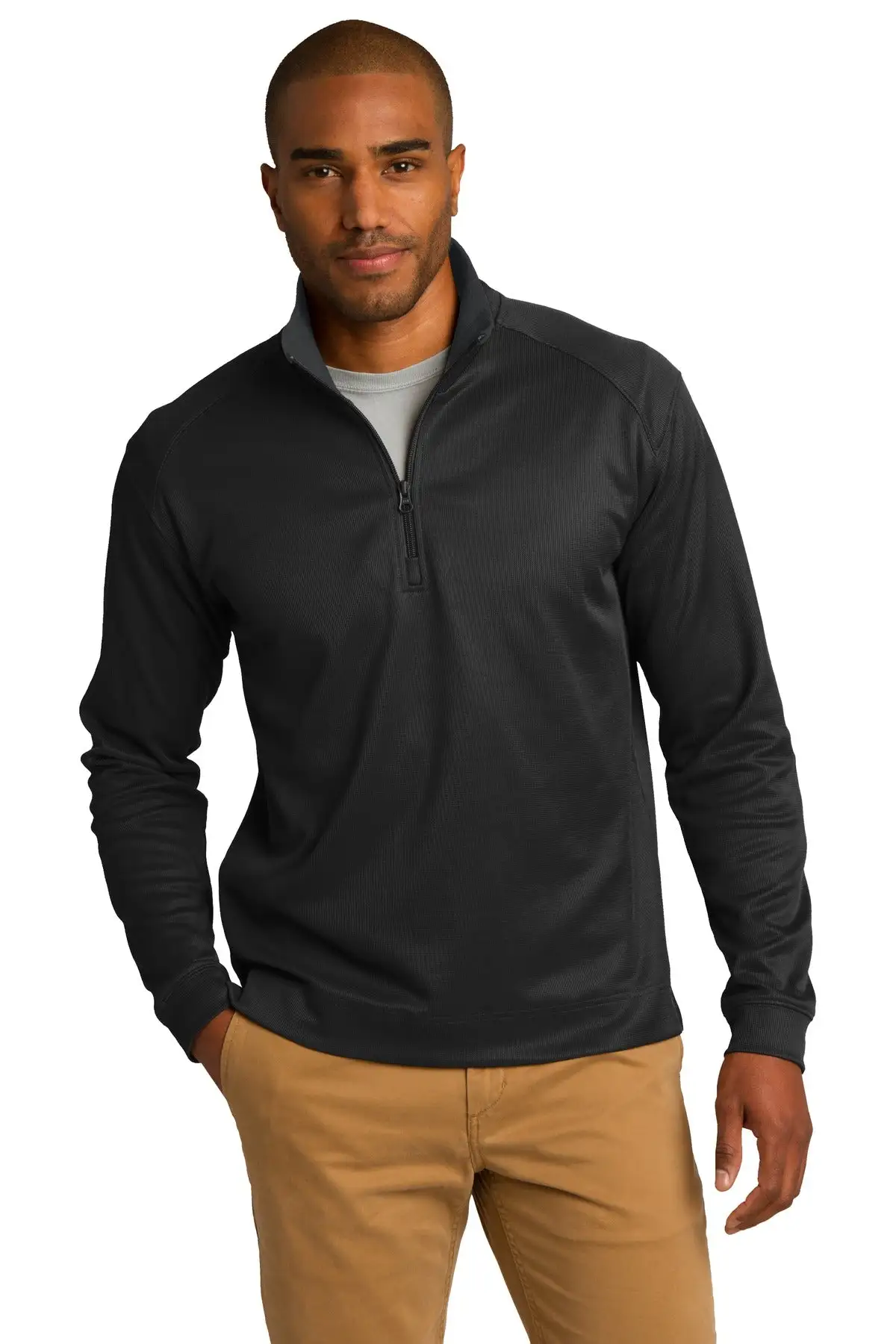 Port Authority Men's Vertical Texture 1/4-Zip Pullover. K805