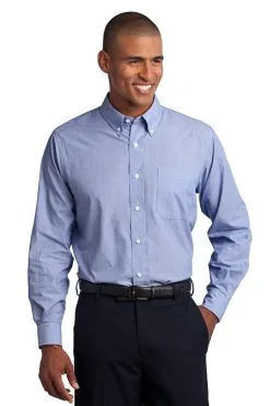 Port Authority Men's Tall Crosshatch Easy Care Shirt. TLS640