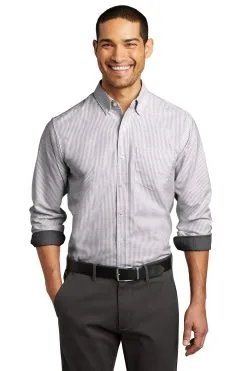 Port Authority Men's SuperPro Oxford Stripe Shirt. W657