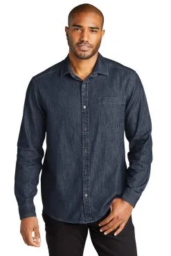 Port Authority Men's Long Sleeve Perfect Denim Shirt W676