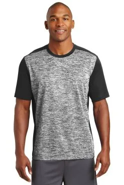 Sport-Tek Men's PosiCharge Electric Heather Colorblock Tee ST395