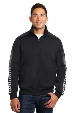 Sport-Tek Men's Dot Sublimation Tricot Track Jacket