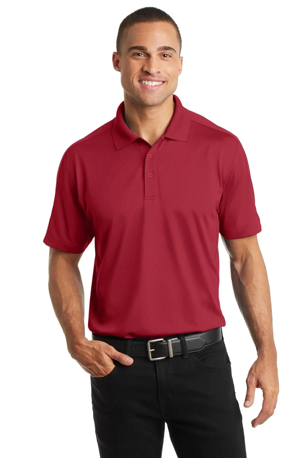 Port Authority Men's Diamond Jacquard Polo. K569 - Image 6