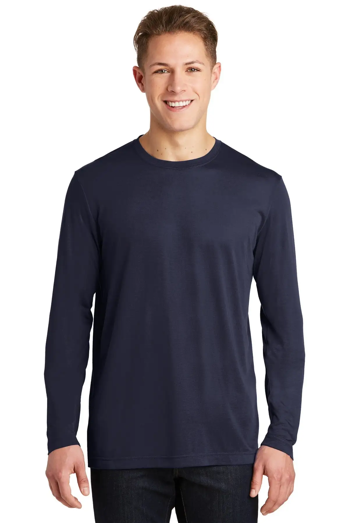 Sport-Tek Men's Long Sleeve PosiCharge Competitor Cotton Touch Tee. ST450LS - Image 6