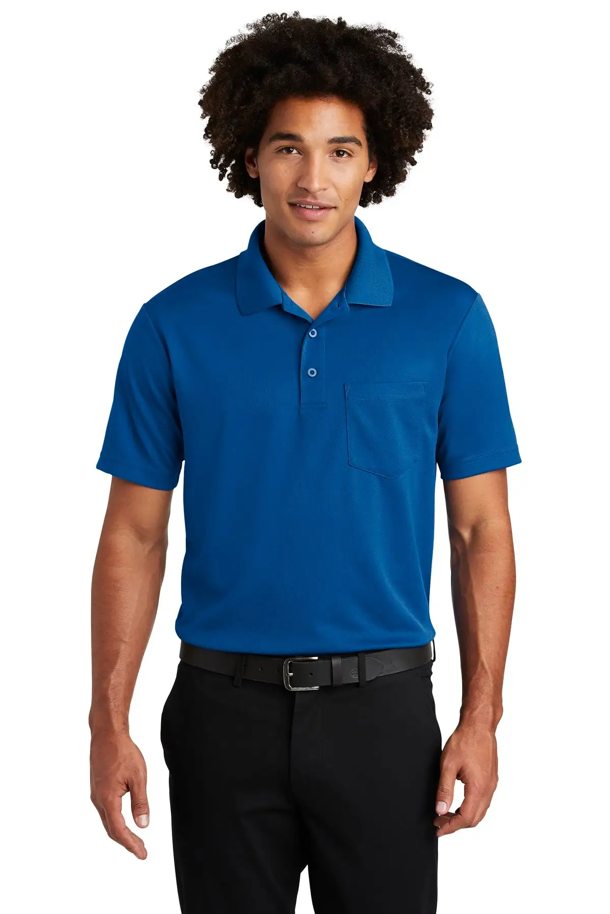 Sport-Tek Men's PosiCharge RacerMesh Pocket Polo - Image 6
