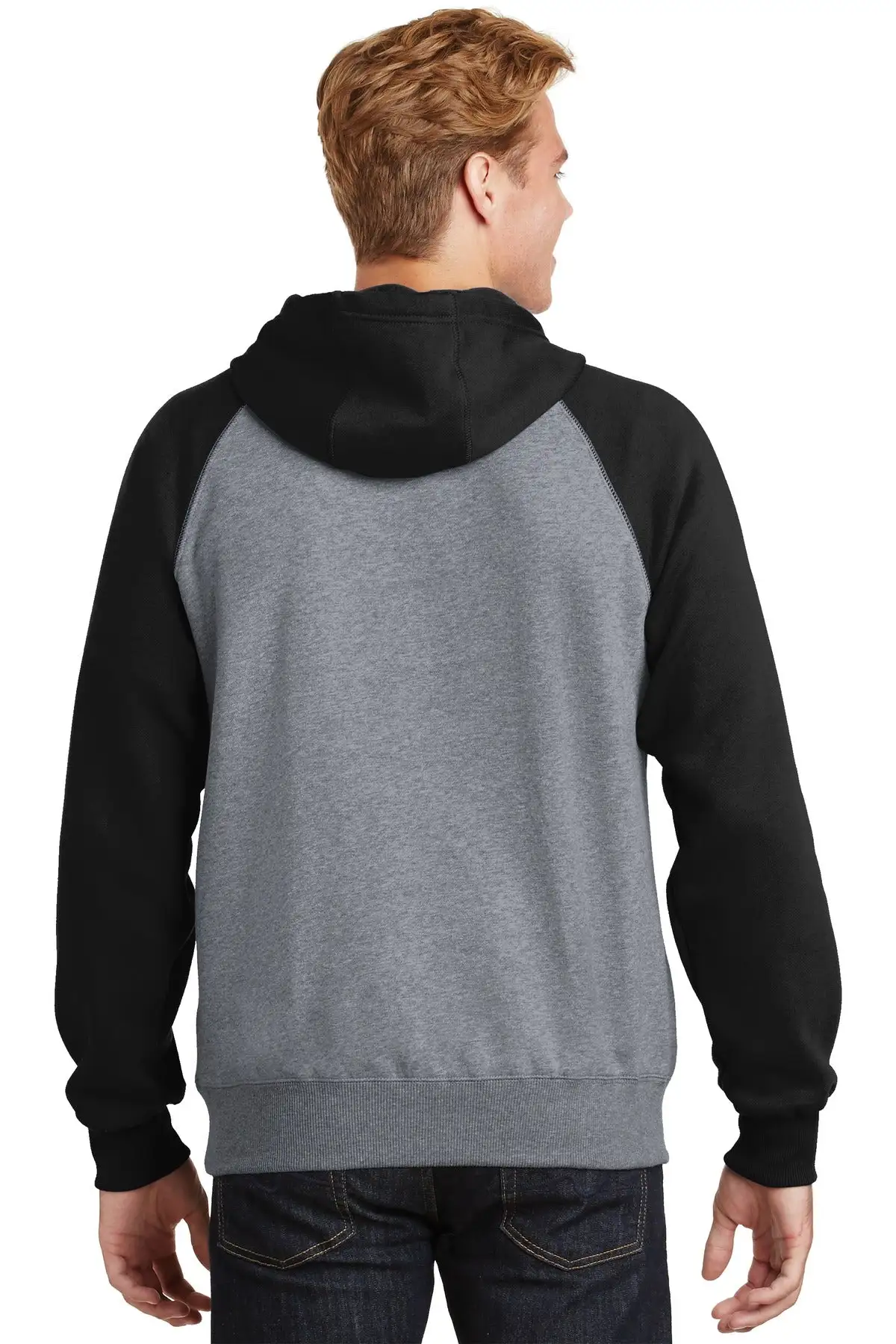 Sport-Tek Men's Raglan Colorblock Pullover Hooded Sweatshirt - Image 7