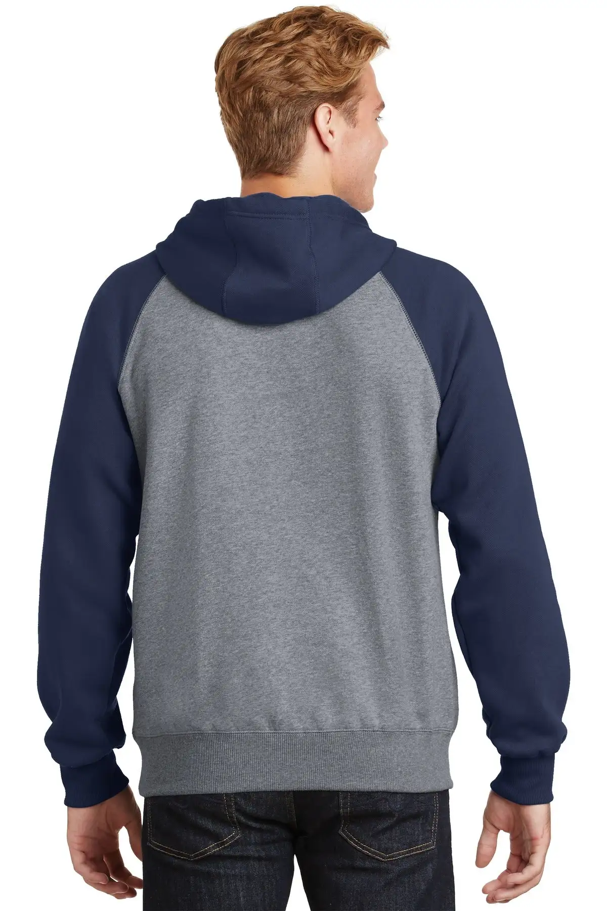 Sport-Tek Men's Raglan Colorblock Pullover Hooded Sweatshirt - Image 10