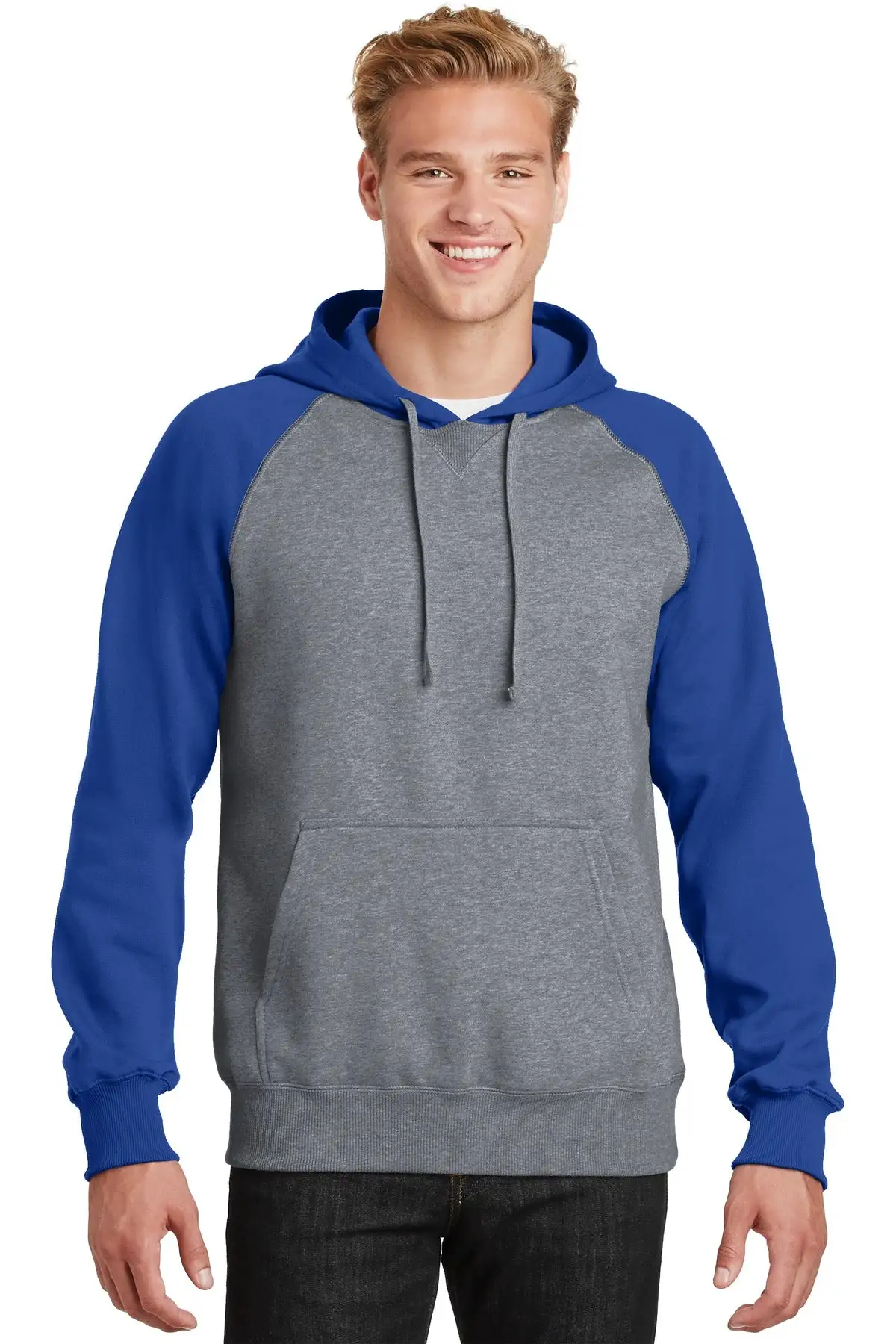 Sport-Tek Men's Raglan Colorblock Pullover Hooded Sweatshirt - Image 17