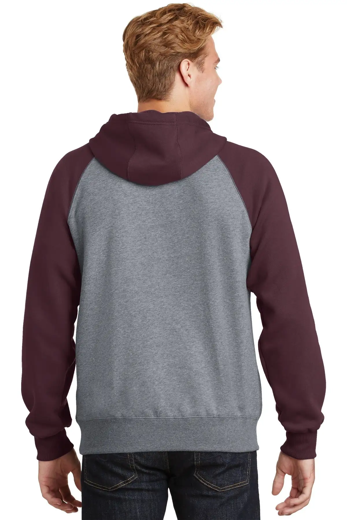 Sport-Tek Men's Raglan Colorblock Pullover Hooded Sweatshirt - Image 22