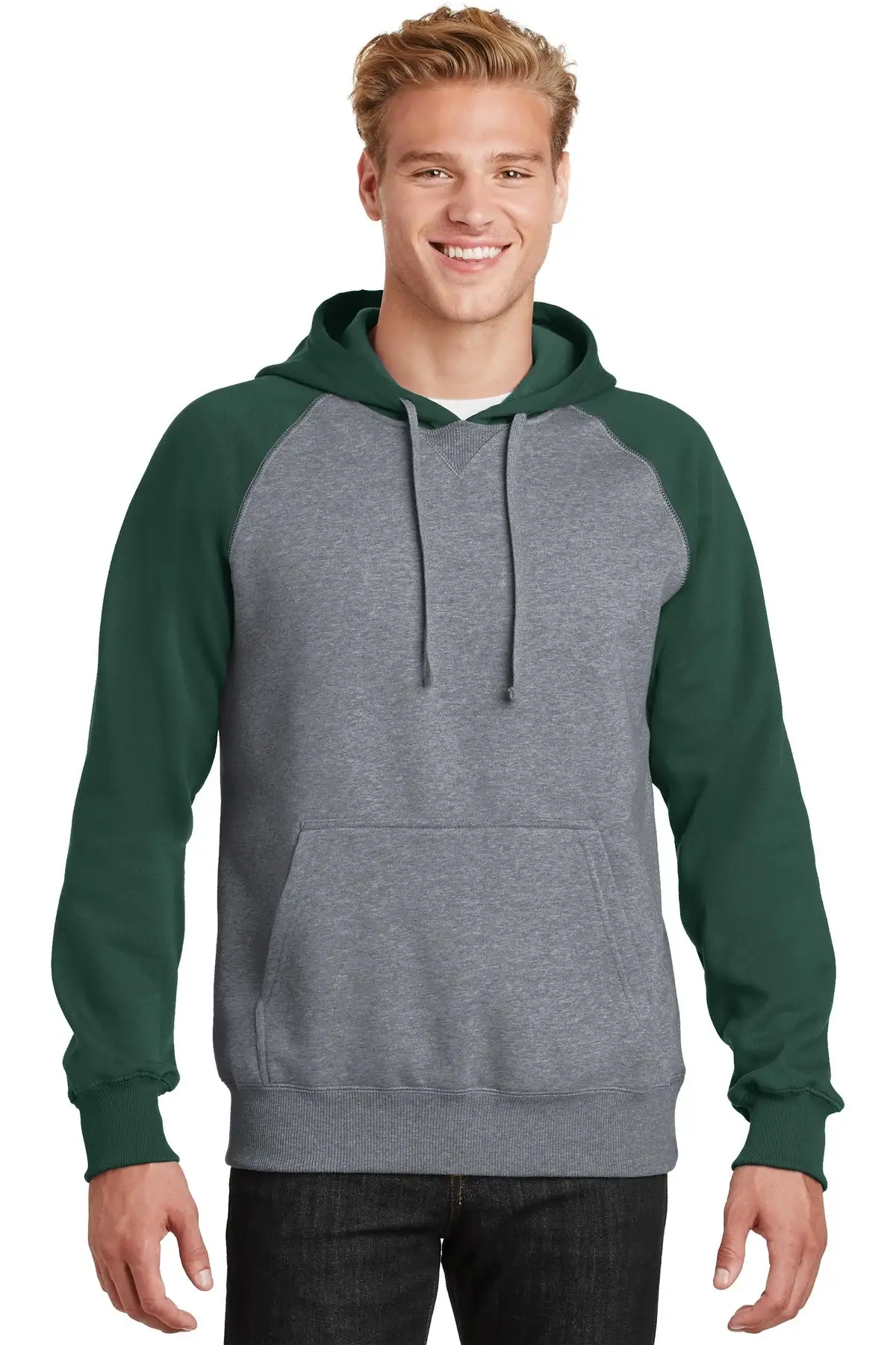 Sport-Tek Men's Raglan Colorblock Pullover Hooded Sweatshirt - Image 13