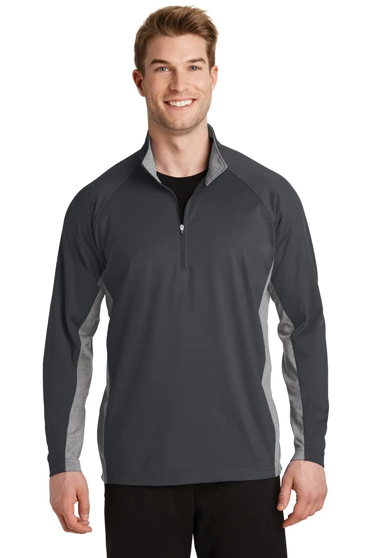 Sport-Tek Men's Sport-Wick Stretch Contrast 1/2-Zip Pullover - Image 2