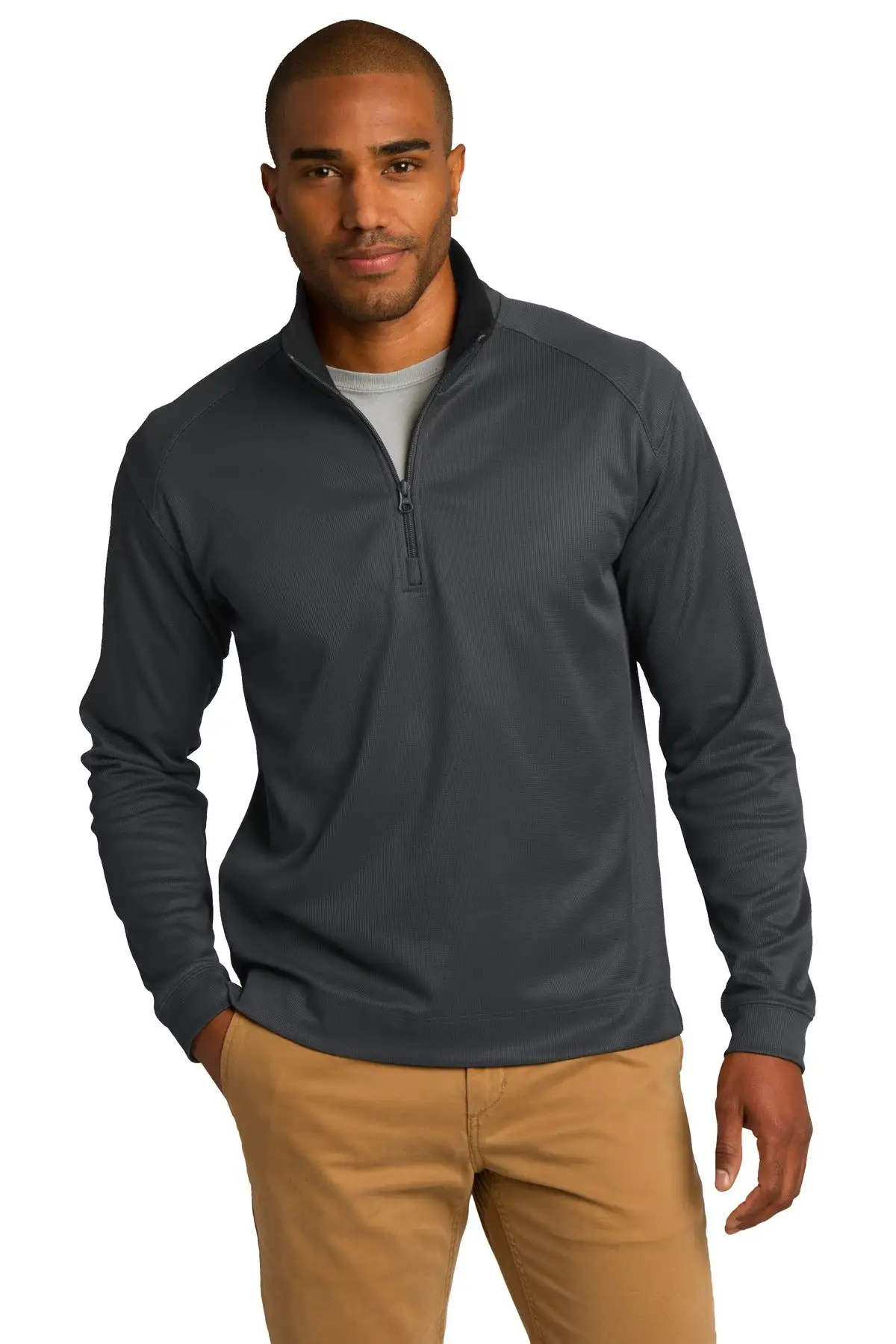 Port Authority Men's Vertical Texture 1/4-Zip Pullover. K805 - Image 2