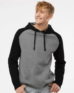 Independent Trading Co. Raglan Hooded Sweatshirt