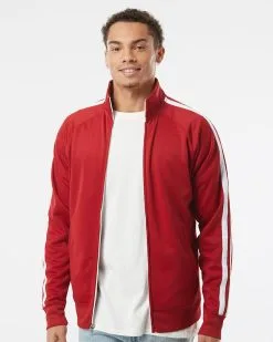Independent Trading Co. Men's Lightweight Poly-Tech Full-Zip Track Jacket