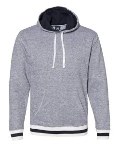 J. America Men's Peppered Fleece Lapover Hooded Sweatshirt