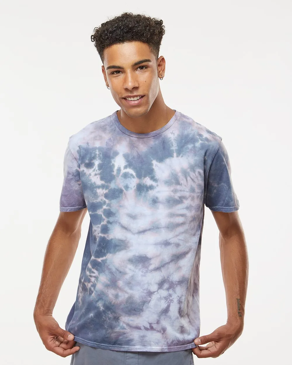Dyenomite Men's LaMer Over-Dyed Crinkle Tie Dye T-Shirt